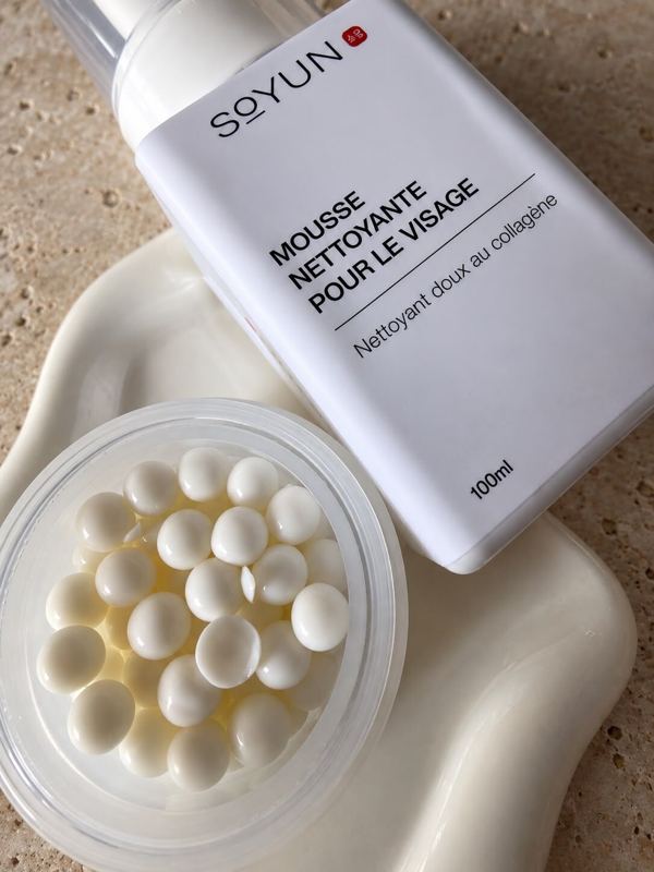 Mousse nettoyante pour le visage Soyun, utilisée dans le protocole